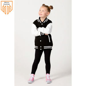 Nueva llegada MEGA EMPIRE Kids Varsity Jacket Color negro transpirable elegante con cuello alto diseño cómodo personalizado - Product Image 3