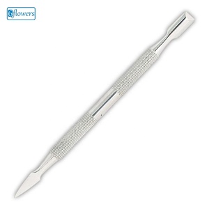 Pousse-cuticules double embout en acier inoxydable pour manucure, réutilisable, conception à double tête, prix de gros, personnalisable - Product Image 1