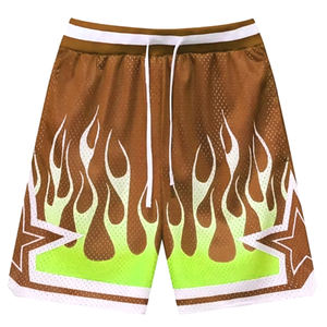 Short de basket unisexe OEM ODM design personnalisé matériel sublimé sergé respirant séchage rapide réversible imprimé Logo 100% - Product Image 1