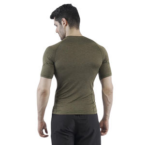 Camisas cortas de compresión con logotipo personalizado para hombre, monos deportivos, monos para Fitness, gimnasio, culturismo, parte superior adelgazante, disfraz de compresión - Product Image 2