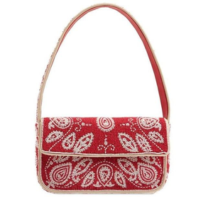 Sacs à main à rabat perlés élégants de créateur pour femmes et filles, broderie lourde des deux côtés, moderne, haute qualité - Product Image 3