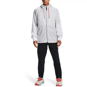 Veste personnalisée pour hommes, Vestes coupe-vent d'extérieur pour hommes de couleur unie, style streetwear haut zippé, toutes tailles confondues - Product Image 5