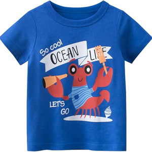 T-shirt à manches courtes en coton tricoté pour garçon, écologique, séchage rapide, vêtements de boutique, vêtements d'été pour enfants, fabriqué au Bangladesh - Product Image 3