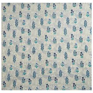 Juego de Sábanas Super King de 3 Piezas, 240 Hilos, 100% Algodón, Color Azul Cielo con Diseño Floral, Incluye 2 Fundas de Almohada (SHKV1076) - Product Image 4