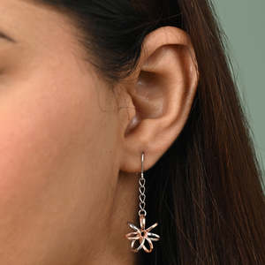Pendientes florales de plata de ley 925 para mujeres y niñas, regalo perfecto - Product Image 4