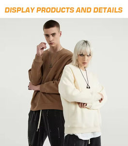 Sweats surdimensionnés de haute qualité mode nouveaux hommes pull pur coton personnalisé sweats pour adultes pour homme - Product Image 5