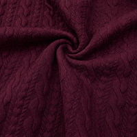 Tissu jacquard tricoté matelassé à motif géométrique extensible pour vêtements de mode – Vente en gros – En stock