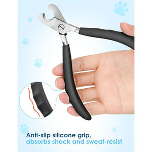 กรรไกรตัดเล็บสุนัขแบบเปิดได้กว้างสำหรับสุนัขขนาดใหญ่ที่ตัดเหมือนเนยมีดโกนสำหรับสุนัขที่ตัดเล็บแบบโลหะเต็มคม - Product Image 5