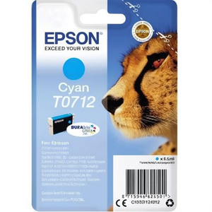 Accessoire d'origine Epson T0712 Cyan pour cartouche d'encre (environ) Cartouche d'encre 345 Page Life 5,5 ml pour EPSON - Product Image 3