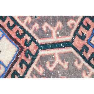 Rug, 1.7x1.7 ft Vintage Rug, <b>Brown</b> Floral Rug <b>Wool</b> - Product Image 5