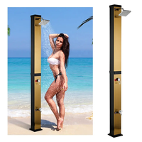 2023 Kangrun vente chaude douche extérieure portable de luxe dorée pour piscine