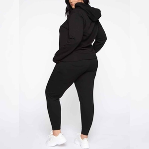 Survêtement unisexe 100% coton à capuche de sport gris avec impression personnalisée motif solide de grande taille Meilleure vente - Product Image 4