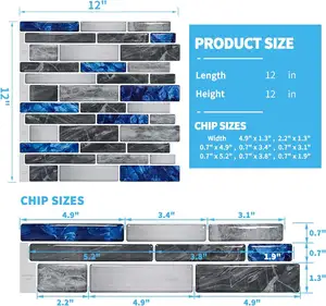 Dove comprare all'ingrosso di buona qualità foglio Premium cucina autoadesiva piastrelle Backsplash in marmo alla rinfusa