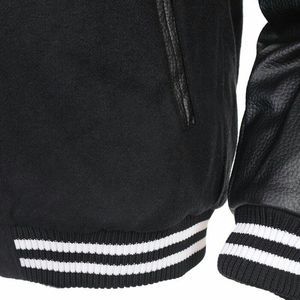 Veste universitaire personnalisée pour hommes en laine grandes tailles col montant hiver patchs de broderie CollegeBaseballjacket pour hommes livraison DDP - Product Image 6