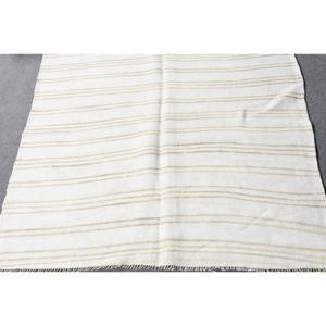 4.2x9.1 ft Turkish Rug, Vintage Area Rug, White <b>Yellow</b> Plants & trees Rug - Product Image 4