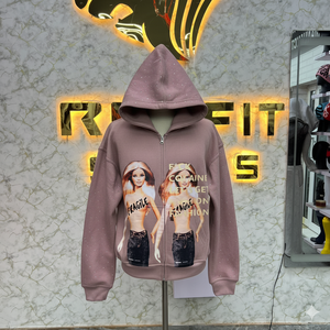 Bon matériel, services ODM, le plus demandé, sweat à capuche zippé, imprimé en usine, sweats à capuche à bas prix pour hommes - Product Image 3