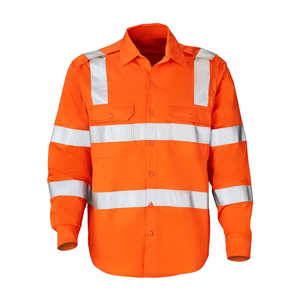 Camisa de trabajo con logotipo personalizado de manga larga para trabajo de seguridad, camisa de protección UV de seguridad de alta visibilidad, ropa de trabajo - Product Image 6