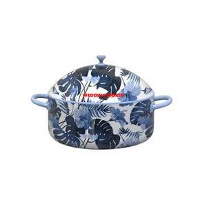 Cazuelas de Metal de diseño elegante y elegante de forma redonda, calentador de alimentos de Metal clásico hecho a mano de primera calidad al por mayor - Product Image 4