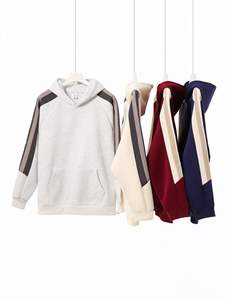 Fabricant de sweats à capuche, fourniture en gros, sweats à capuche personnalisés en polyester 100% 330 g/m², manches raglan, sweats à capuche rayés - Product Image 3