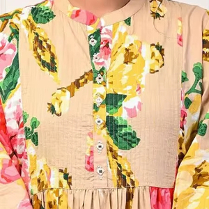 Vestido corto de algodón Bock de mano indio, vestido de regalo de boda personalizado para novia, vestido de regalo de boda personalizado para ella - Product Image 1