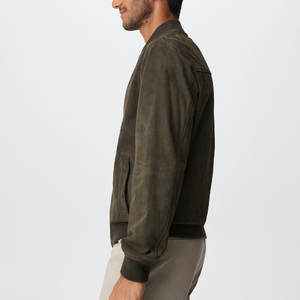 Vêtement d'hiver de poids moyen, tenue décontractée, veste en daim pour homme, tenue élégante, design vintage, poche simple, veste en cuir de daim - Product Image 4