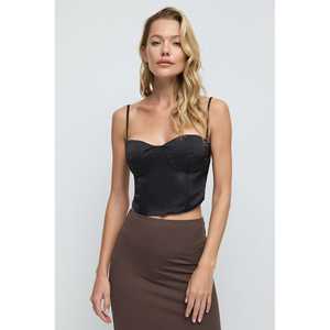 Top bustier en satin - Product Image 2