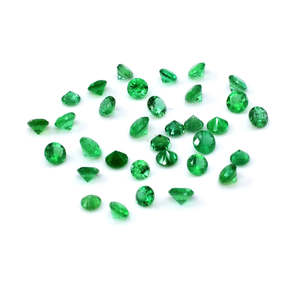 Émeraudes zambiennes naturelles, rondes calibrées de 4 mm, pierres précieuses facettées naturelles, prêtes à l'emploi pour la création de bijoux. - Product Image 3