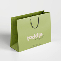 Sac à provisions cadeau d'emballage en papier écologique imprimé de logo personnalisé pour vêtements chaussures