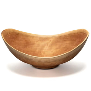 Hermoso cuenco de madera para servir para Decoración de cocina y servir comida con textura natural hecha a mano - Product Image 1