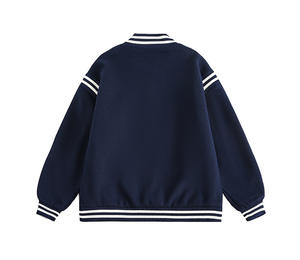 Chaqueta universitaria para hombre al por mayor, chaqueta de costura con bloques de color, abrigo clásico, chaqueta de béisbol universitaria informal y versátil para hombre - Product Image 4