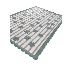 Alhambra Ivory - Alfombras de lana de tejido plano, alfombras de yute hechas a mano con diseño de diamantes a rayas para el hogar, alfombra rectangular para pasillo o junto a la cama - Modelo ADWL-13203 - Product Image 2