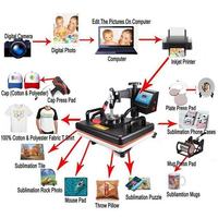 Presse à Chaud Manuelle Mécanique 8-en-1 pour Sublimation – Nouveauté pour T-shirts, Tasses, Assiettes, Casquettes, Puzzles