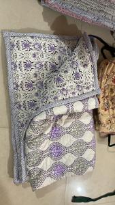 Anokhi Jaipuri Block Print Quilt Printed Reversible Razai Cotton Handmade Floral Quilt, Jaipuri Razai, <b>Bedspread</b> Comforter Thick - Product Image 5