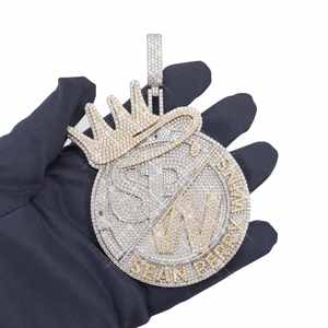 จี้วงกลมโมอิสซาไนต์แบบสั่งทำพิเศษ พร้อมเคลือบทอง 14K ประดับด้วยโมอิสซาไนต์คุณภาพพรีเมียม - Product Image 6