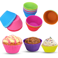 Moules à cupcakes en silicone jetables écologiques de qualité alimentaire, antiadhésifs, sans BPA, pour la pâtisserie