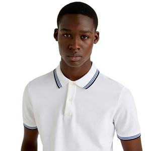 เสื้อยืดโปโลผู้ชายลายผ้าถักแขนสั้นออกแบบโลโก้ได้ตามต้องการ - Product Image 3