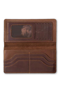 Portefeuille pour hommes en cuir souple Offre Spéciale vente en gros porte-cartes personnalisé mince de haute qualité marron clair Crazy Horse Long portefeuille pour hommes - Product Image 6