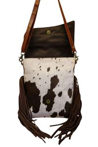 Vente la plus chaude Boho Vintage Western Fashion Lady en cuir de vachette sac à bandoulière Zip toile Portable sculpture outillé National - Product Image 3