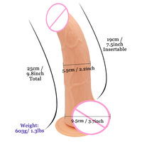 Dildo Estimulador de Punto G, Dildo Súper Grueso y Grande, Pene Súper Largo Expandible, Tapones Anales Suaves y Grandes, Juguetes Sexuales Gay