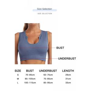 Conjunto de yoga para gimnasio transpirable de alta calidad para mujer con logotipo frontal y patrón sólido de cintura media - Product Image 6