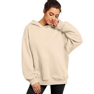 เสื้อฮู้ดผู้หญิงไซส์ใหญ่ สีพื้น สไตล์ลำลอง ทรงโอเวอร์ไซส์ ระบายอากาศได้ดี มีซับใน ปกมีฮู้ด ปักโลโก้ด้านหน้า สตรีทแวร์แบบสั่งทำพิเศษ สำหรับฤดูหนาว - Product Image 1