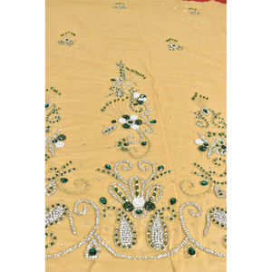 Nueva llegada de lujo respetuoso con el medio ambiente hecho a mano con cuentas bordadas tela de red para mujeres vestidos de fiesta de boda transpirable no tejido - Product Image 3