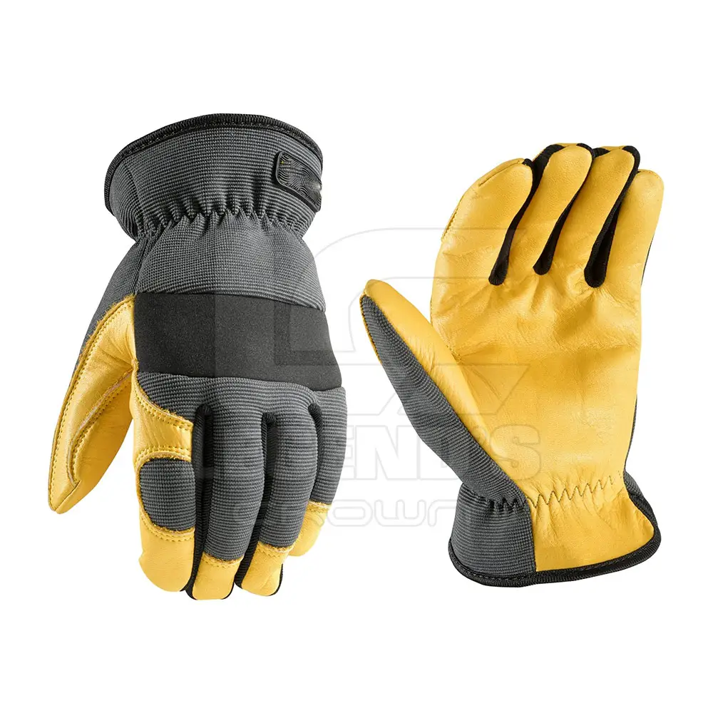 Guantes de trabajo hechos de cuero de grado resistente Guantes de seguridad para la venta Guantes de trabajo para la venta