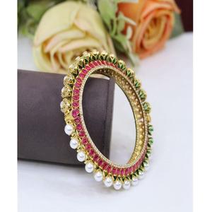 Allurming <b>Antique</b> Look <b>Gold</b> Plated Openable <b>Bangles</b> Ethnic Wear for Functions Two Pair Of <b>Bangle</b> Set for Women Girl for Festival - Product Image 1
