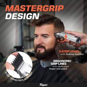 Cortadora de Pelo Profesional para Hombre, Inalámbrica, Turbo Power, con Corte Preciso, Alimentación USB y por Batería, para Barberos - Product Image 6