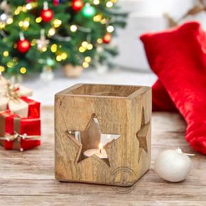 Bougeoir unique en aluminium argenté de forme antique Décorations de Noël avec placage antique élégant pour une ambiance festive - Product Image 5