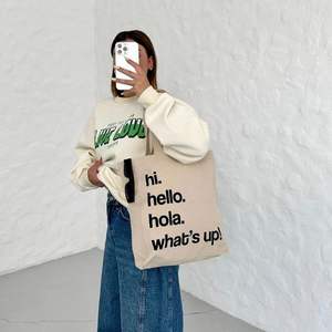 Elegante bolso de moda de algodón reciclado ecológico, diseño moderno, bolsillo versátil para uso diario, informal, todas las estaciones, viajes en la playa - Product Image 4