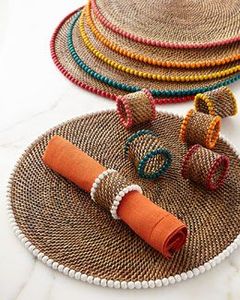 Made of Rattan <b>Round</b> Shape <b>Table</b> Accessories Napkin Rings Home and Kitchen Ware Tissue Holding Rings Affordable Price - Product Image 5