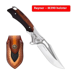 Navaja de bolsillo plegable de acero de Damasco M390 de alta calidad OEM personalizable al por mayor con mango de Pakkawood navaja portátil - Product Image 4