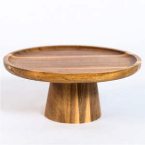 Elegante soporte de madera para pasteles con diseño simple para el corte de pasteles de cumpleaños y aniversario - Product Image 3